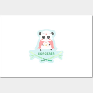 Sorcerer Kawaii Panda Posters and Art